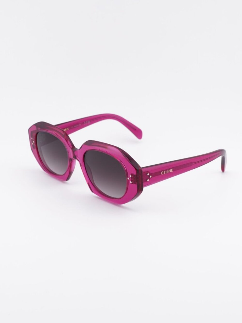 Celine CL40319I 72F Women Sunglasses Rose Rectangle Frame, Brown Lenses